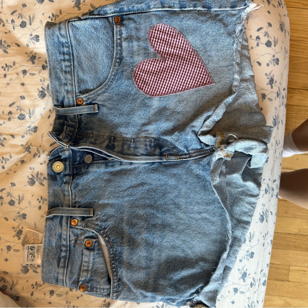 Levi heart shorts- never worn